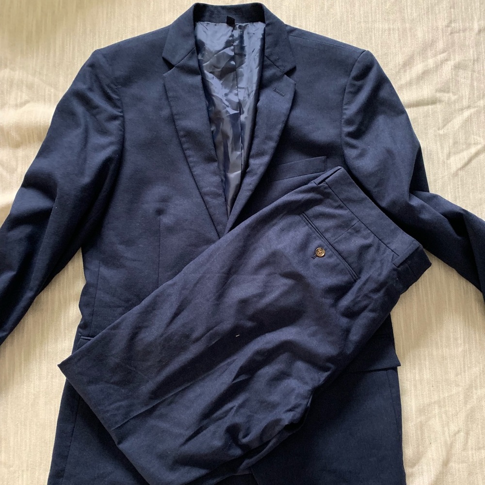 J.Crew Thompson Flex Wool Suit Navy